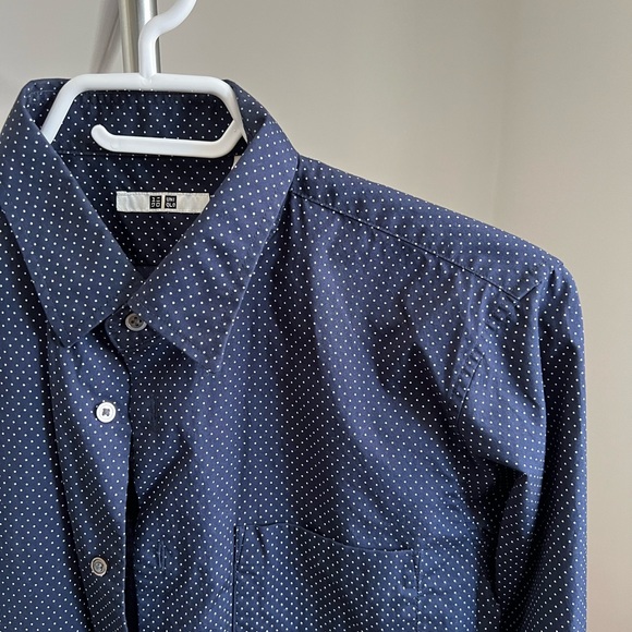 Uniqlo Navy Button Down - Picture 3 of 4